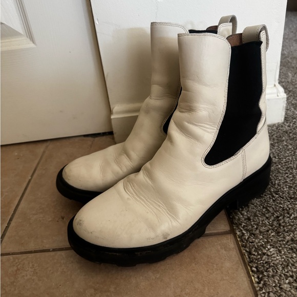 Madewell Shoes - Madewell Women's White and Black Ankle Boots
